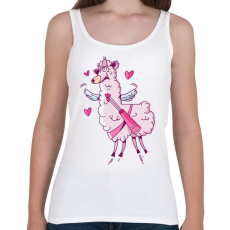 PRINTFASHION Ámor Láma szerelem - Női atléta - Fehér