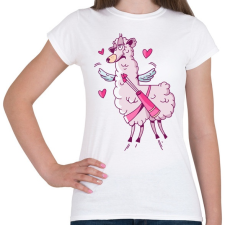 PRINTFASHION Ámor Láma szerelem - Női póló - Fehér női póló