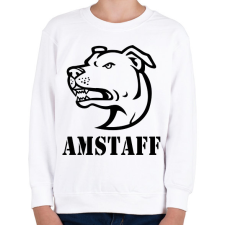PRINTFASHION Amstaff 02 - Gyerek pulóver - Fehér gyerek pulóver, kardigán