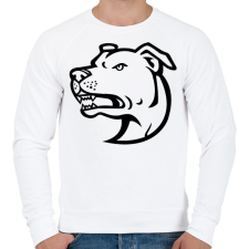 PRINTFASHION Amstaff - Férfi pulóver - Fehér férfi pulóver, kardigán