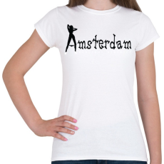 PRINTFASHION amsterdam-black-white - Női póló - Fehér