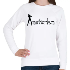 PRINTFASHION amsterdam-black-white - Női pulóver - Fehér