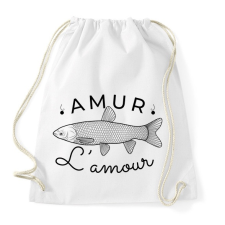 PRINTFASHION Amur Lamour Black-01 - Sportzsák, Tornazsák - Fehér tornazsák