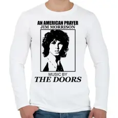 PRINTFASHION AN AMERICAN PRAYER-DRAW - Férfi hosszú ujjú póló - Fehér