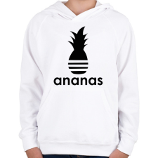 PRINTFASHION Ananas - Parody - Gyerek kapucnis pulóver - Fehér gyerek pulóver, kardigán