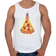 PRINTFASHION Ananászos pizza karácsonyfa - Férfi atléta - Fehér