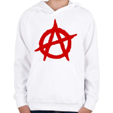 PRINTFASHION Anarchia - Gyerek kapucnis pulóver - Fehér gyerek pulóver, kardigán