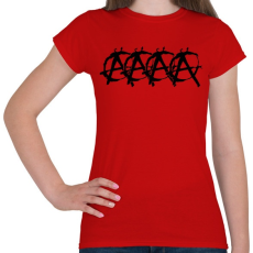 PRINTFASHION Anarchista audis - Női póló - Piros