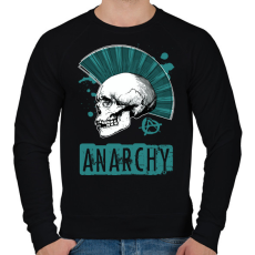 PRINTFASHION anarchy blue - Férfi pulóver - Fekete