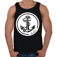 PRINTFASHION anchor - Férfi atléta - Fekete