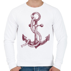 PRINTFASHION Anchor - Férfi pulóver - Fehér