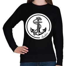 PRINTFASHION anchor - Női pulóver - Fekete női pulóver, kardigán
