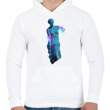 PRINTFASHION Ancient accident - Férfi kapucnis pulóver - Fehér férfi pulóver, kardigán
