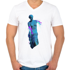 PRINTFASHION Ancient accident - Férfi V-nyakú póló - Fehér