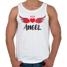 PRINTFASHION ANGEL - Férfi atléta - Fehér atléta, trikó