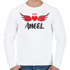 PRINTFASHION ANGEL - Férfi pulóver - Fehér