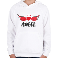 PRINTFASHION ANGEL - Gyerek kapucnis pulóver - Fehér gyerek pulóver, kardigán