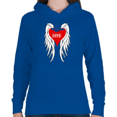 PRINTFASHION Angel - Női kapucnis pulóver - Királykék