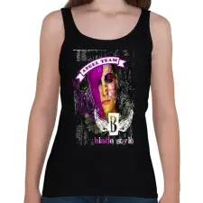 PRINTFASHION ANGEL TEAM - Női atléta - Fekete női trikó