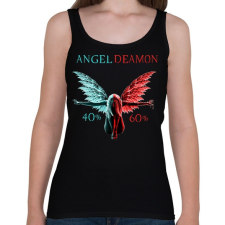 PRINTFASHION Angel vs deamon - Női atléta - Fekete női trikó