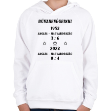 PRINTFASHION Anglia - Magyarország fekete - Gyerek kapucnis pulóver - Fehér gyerek pulóver, kardigán