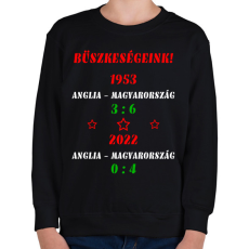 PRINTFASHION Anglia - Magyarország színes - Gyerek pulóver - Fekete