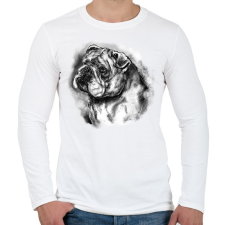 PRINTFASHION angol bulldog  - Férfi hosszú ujjú póló - Fehér férfi póló