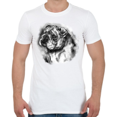 PRINTFASHION angol bulldog  - Férfi póló - Fehér