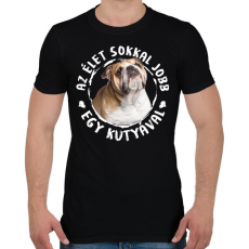 PRINTFASHION Angol Bulldog - Férfi póló - Fekete