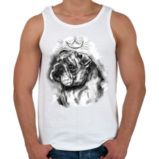 PRINTFASHION angol bulldog koronaval - Férfi atléta - Fehér