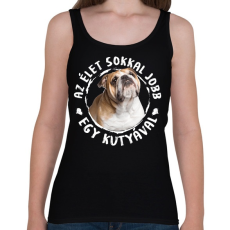 PRINTFASHION Angol Bulldog - Női atléta - Fekete