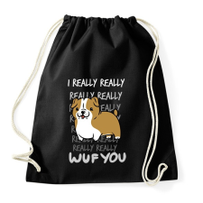 PRINTFASHION Angol bulldog - Sportzsák, Tornazsák - Fekete tornazsák