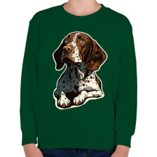 PRINTFASHION Angol vizsla pointer - Gyerek pulóver - Sötétzöld