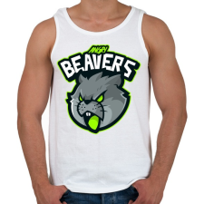 PRINTFASHION Angry Beavers - Férfi atléta - Fehér atléta, trikó