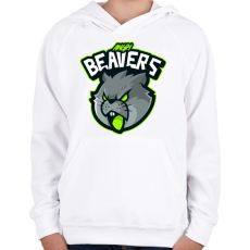 PRINTFASHION Angry Beavers - Gyerek kapucnis pulóver - Fehér