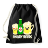 PRINTFASHION Angry Beers - Sportzsák, Tornazsák - Fekete