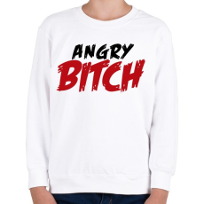 PRINTFASHION Angry Bitch - Gyerek pulóver - Fehér