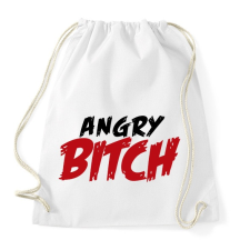 PRINTFASHION Angry Bitch - Sportzsák, Tornazsák - Fehér tornazsák