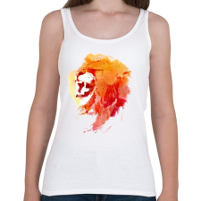 PRINTFASHION Angry lion - Női atléta - Fehér női trikó