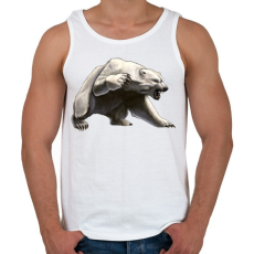 PRINTFASHION Angry Polar Bear - Férfi atléta - Fehér