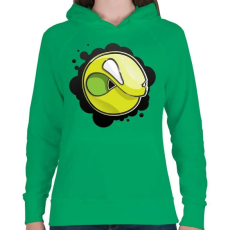 PRINTFASHION Angryball - Női kapucnis pulóver - Zöld