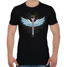 PRINTFASHION Angyali szerelő - Férfi póló - Fekete