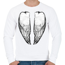 PRINTFASHION Angyalszárny (zárt) - Férfi pulóver - Fehér férfi pulóver, kardigán
