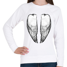 PRINTFASHION Angyalszárny (zárt) - Női pulóver - Fehér női pulóver, kardigán