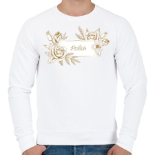 PRINTFASHION Anikó - Férfi pulóver - Fehér férfi pulóver, kardigán