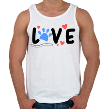 PRINTFASHION Animal love - Férfi atléta - Fehér atléta, trikó