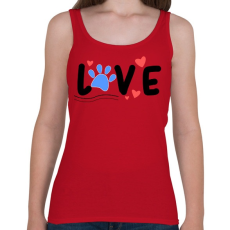 PRINTFASHION Animal love - Női atléta - Cseresznyepiros