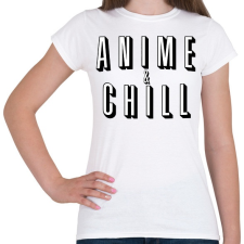PRINTFASHION Anime & Chill - Női póló - Fehér női póló