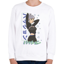 PRINTFASHION Anime csaj - Gyerek pulóver - Fehér gyerek pulóver, kardigán