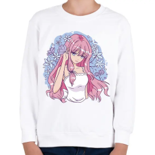 PRINTFASHION Anime csaj - Gyerek pulóver - Fehér gyerek pulóver, kardigán